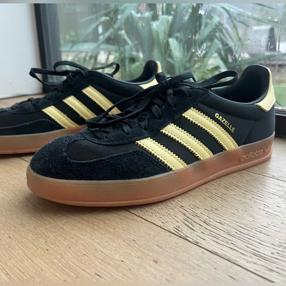 Adidas Gazelle Indoor leather-trimmed sneakers